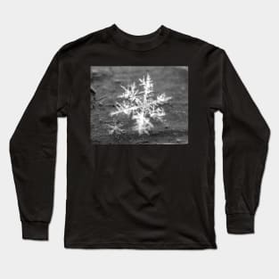 Snowflake abstract winter crystal macro six sided Family Long Sleeve T-Shirt